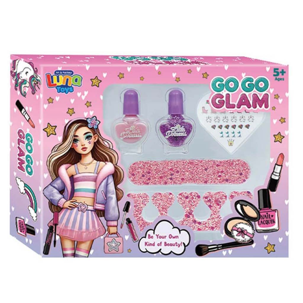 Луна: Go-Go Glam комплект за маникюр с изкуствени нокти и лак за нокти 5бр. изображение 1