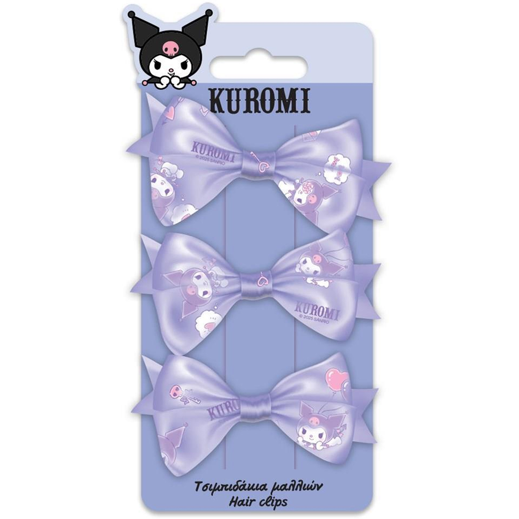 Луна: Kuromi комплект от 3 броя с фиби с панделки изображение 1