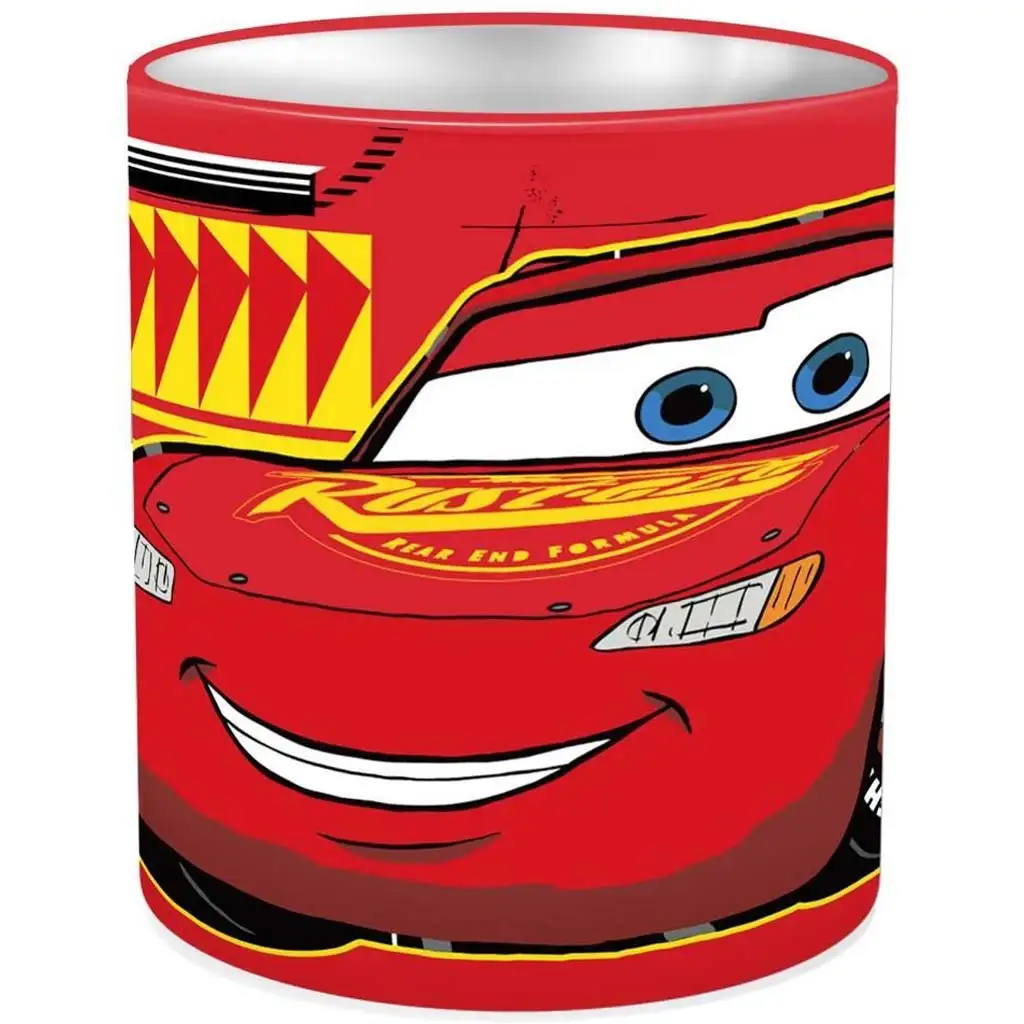 Луна: Метален цилиндричен органайзер за канцеларски материали с Lightning McQueen 10x11см изображение 1