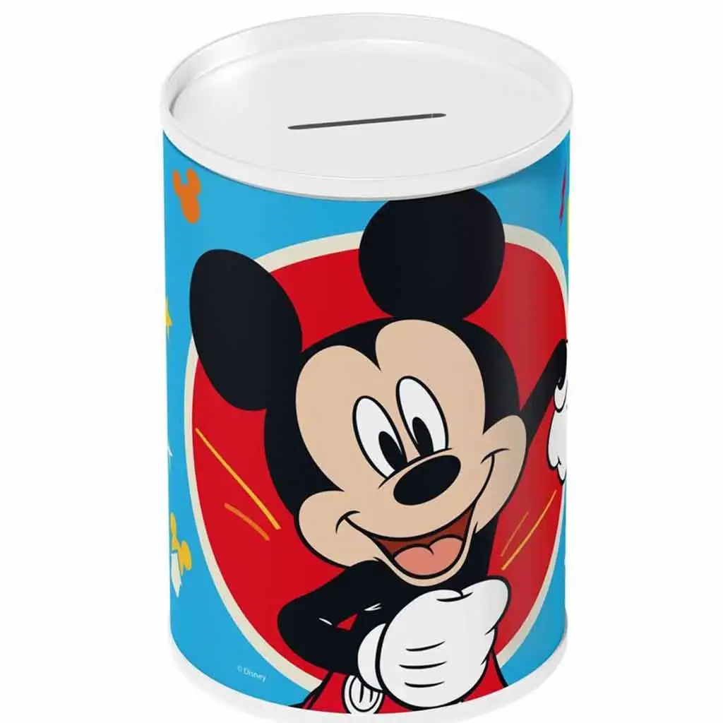 Луна: Метален спестовник с форма на цилиндър Mickey Mouse 10x15см изображение 1