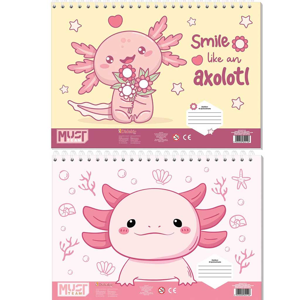 Луна: Must Axolotl скицник A4 30 страници в различни варианти изображение 1