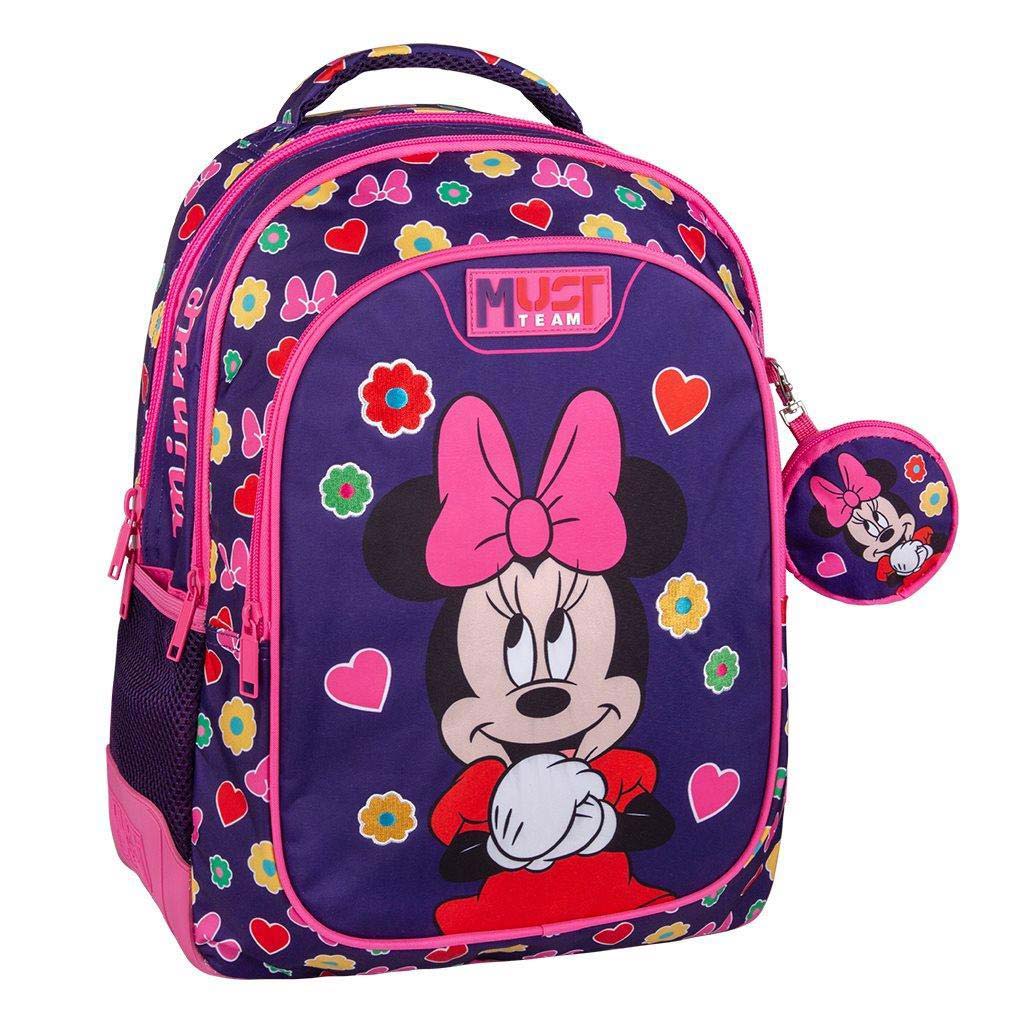 Луна: Must Team Disney Minnie мишка закръглен 3 отделен училищен ранец, раница 32x18x43cm изображение 1
