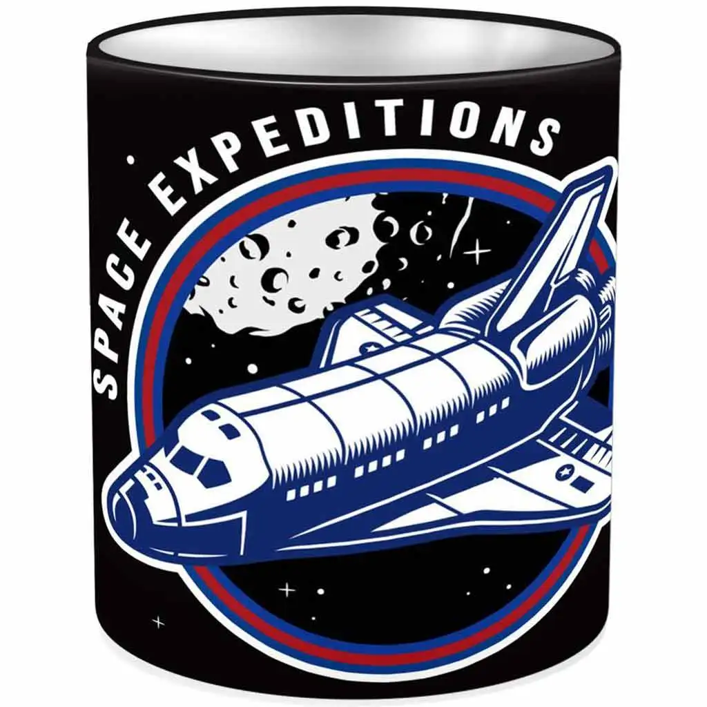 Луна: NASA цилиндричен метален органайзер за канцеларски материали 10x11cm изображение 1