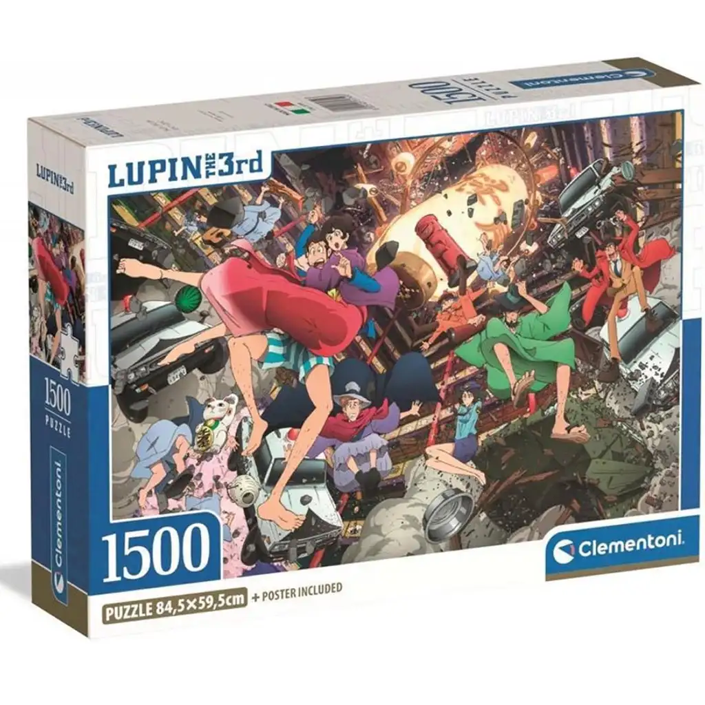 Lupin the 3rd 1500-частичен компактен пъзел - Clementoni изображение 1