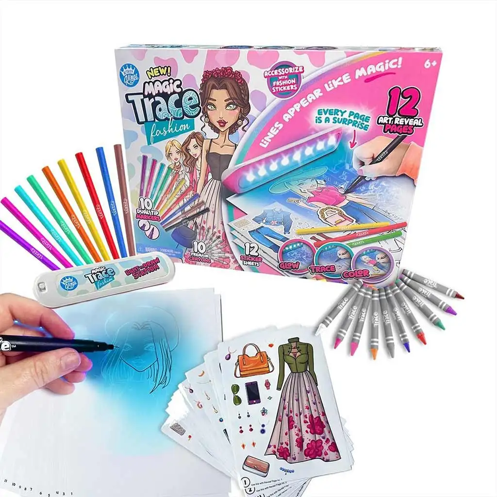 Magic Trace студио: Блестящо рисуване - моден креативен комплект изображение 2
