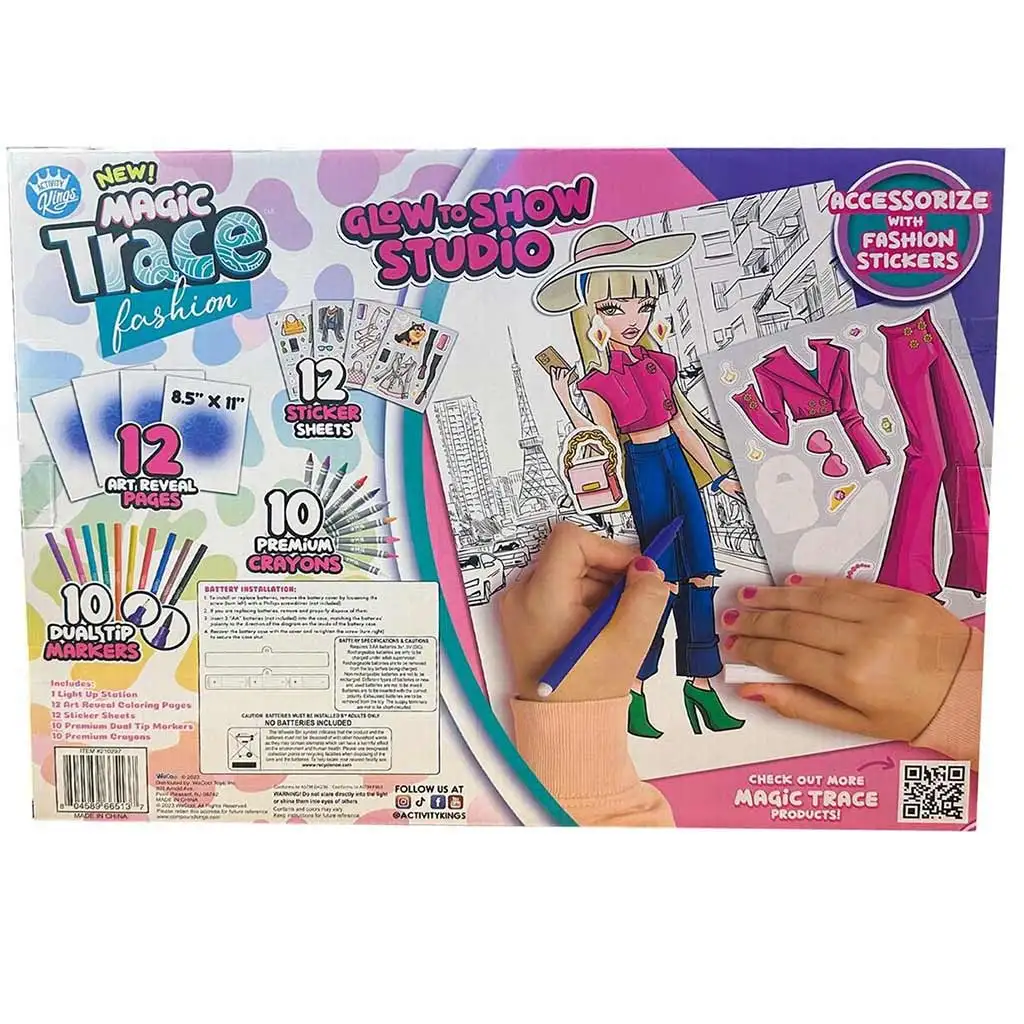 Magic Trace студио: Блестящо рисуване - моден креативен комплект изображение 5