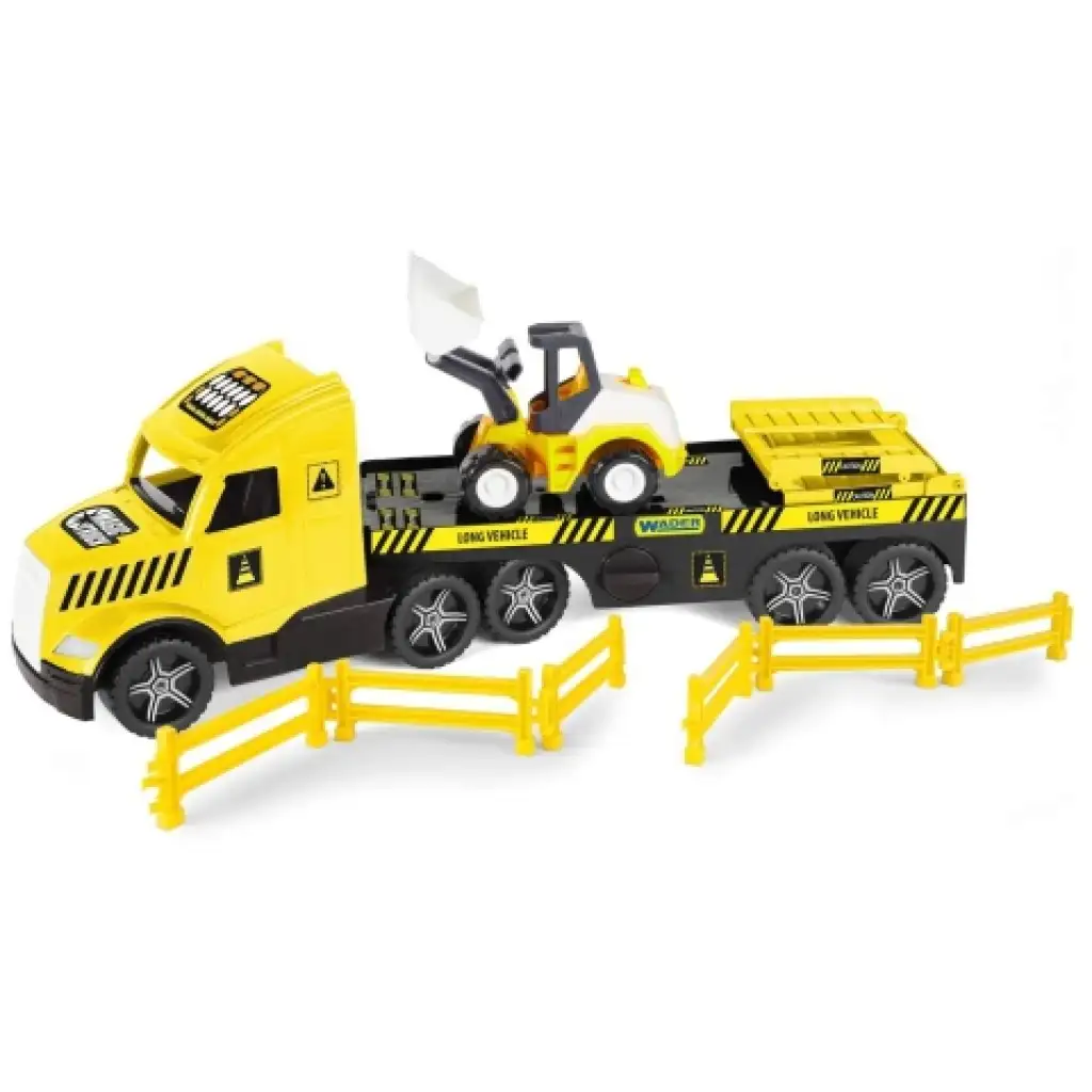 Magic Truck Technic: Камион с булдозер и светлина 80см - Wader изображение 2