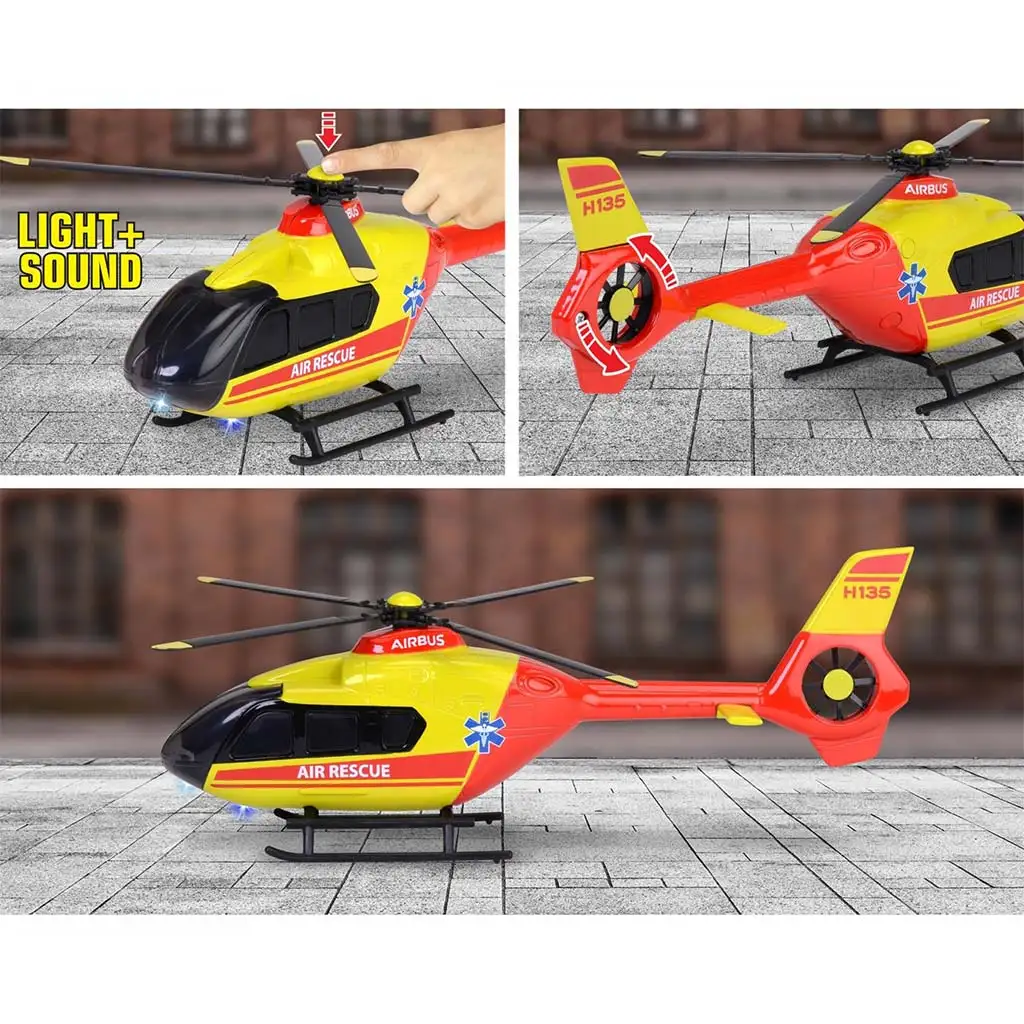 Majorette: Airbus H135 спасителен хеликоптер с светлини и звуци - Simba Toys изображение 3