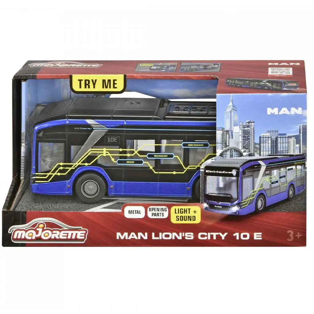 Majorette: автобус MAN Lion's City 10E със светлина и звук - Simba Toys изображение 1