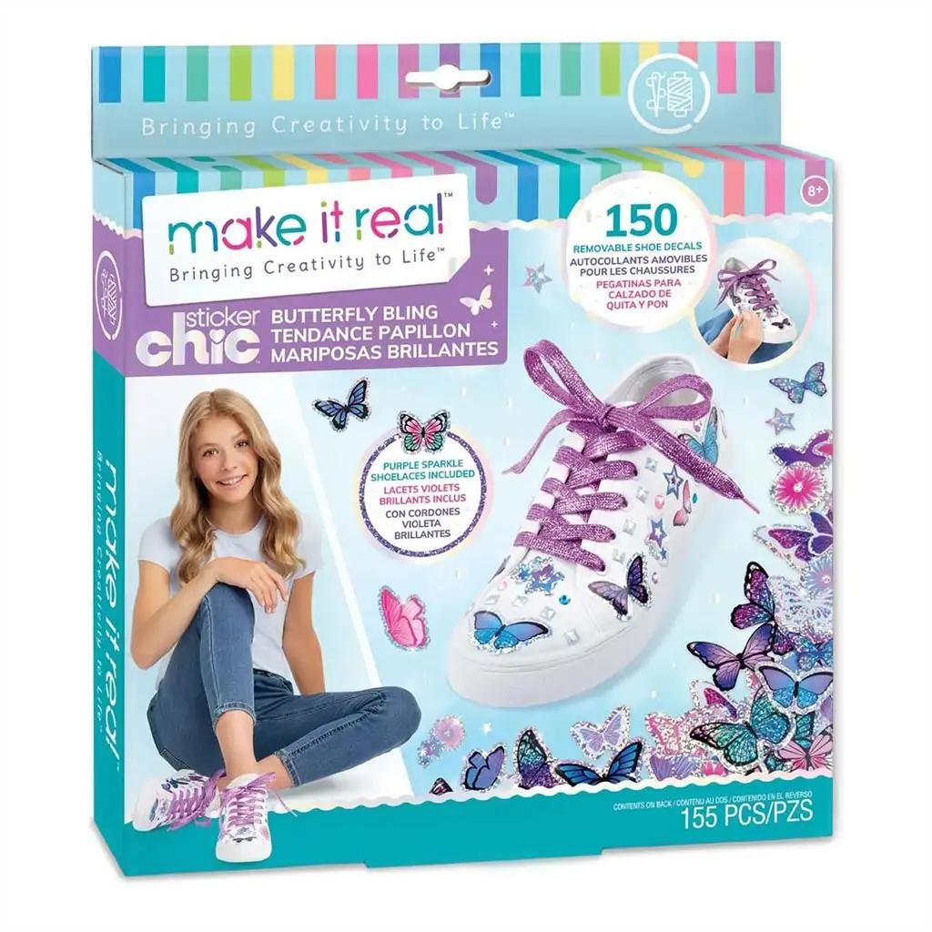 Make It Real: Sticker Chic Декорация за обувки - Пеперуди изображение 1
