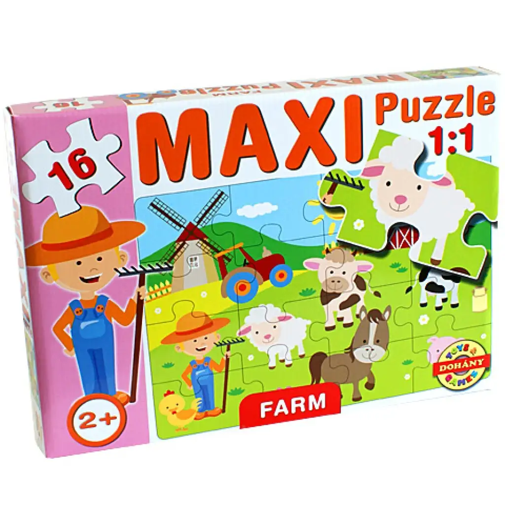 Макси пъзел Ферма с животни - D-Toys изображение 1