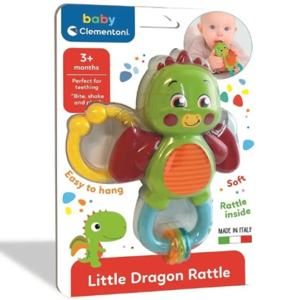 Малко драконче цветна бебешка дрънкалка - Clementoni baby изображение 1