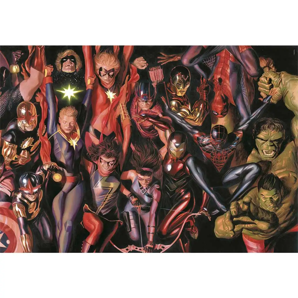 Marvel герои 1000бр. Компактна пъзел 70x50см - Clementoni изображение 2
