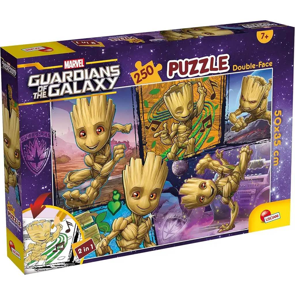 Marvel Groot 2 в 1 250 части пъзел и оцветяване 50x35см - Lisciani изображение 1