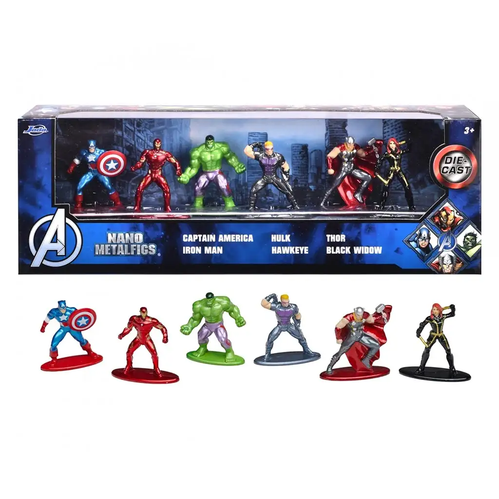 Marvel: Metalfigs Нано Отмъстители метална фигурка комплект 6бр. - Simba Toys изображение 2