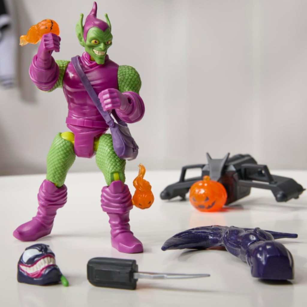 Marvel Mix Mashers: Човекът-паяк Зеленият гоблин фигура с аксесоари - Hasbro изображение 4