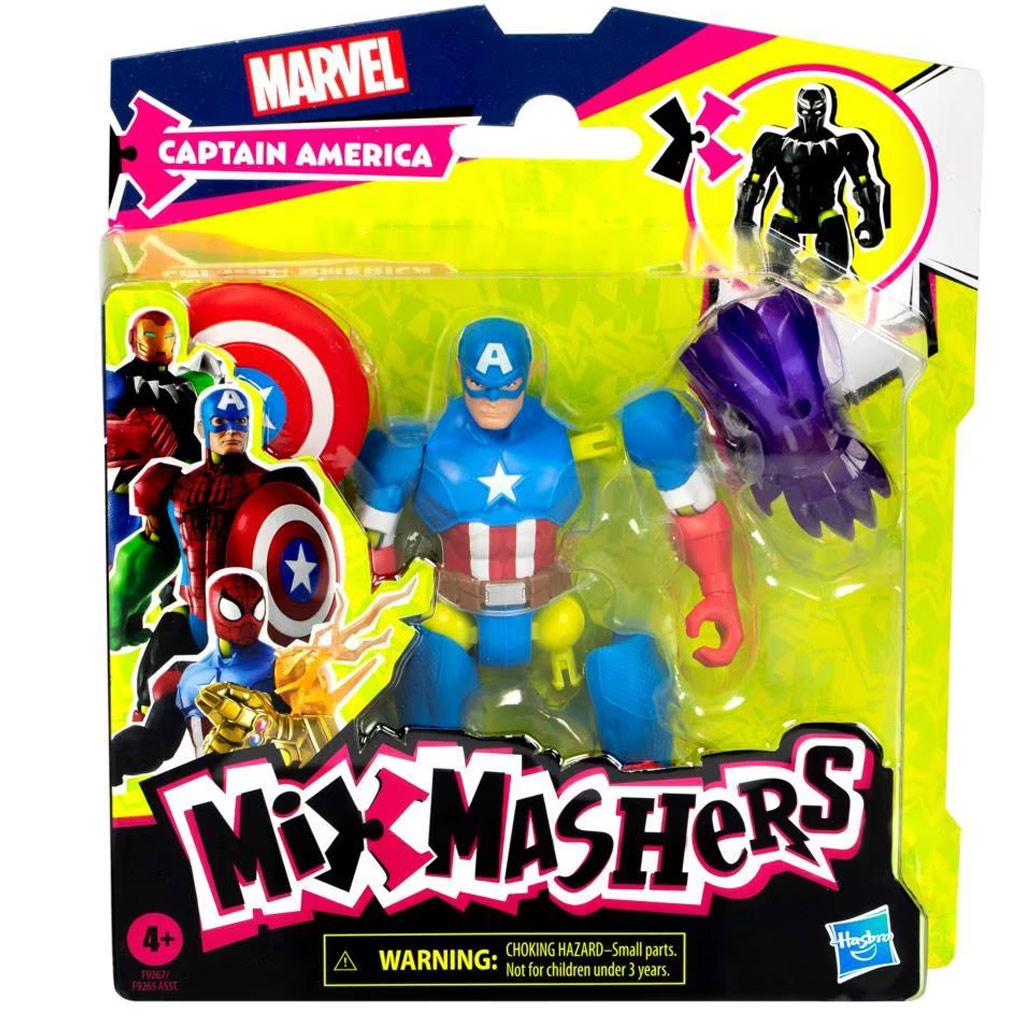 Marvel Mix Mashers: Фигура на Капитан Америка с аксесоари - Hasbro изображение 1
