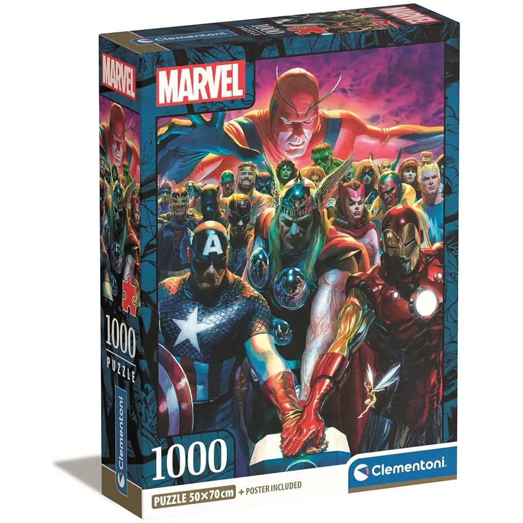 Marvel: Отмъстителите 1000 части компактен пъзел 50x70см - Clementoni изображение 1