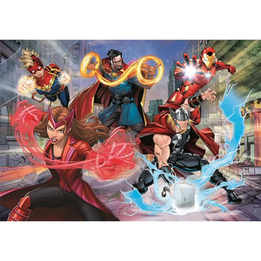 Marvel: Отмъстителите Supercolor блестящ пъзел 104 части - Clementoni изображение 2