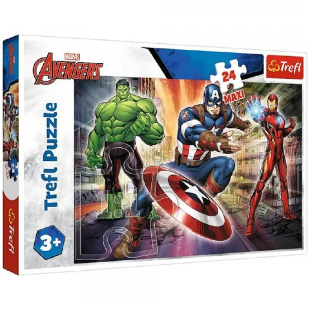 Marvel Отмъстителите Трио 24бр. Макси пъзел - Trefl изображение 1