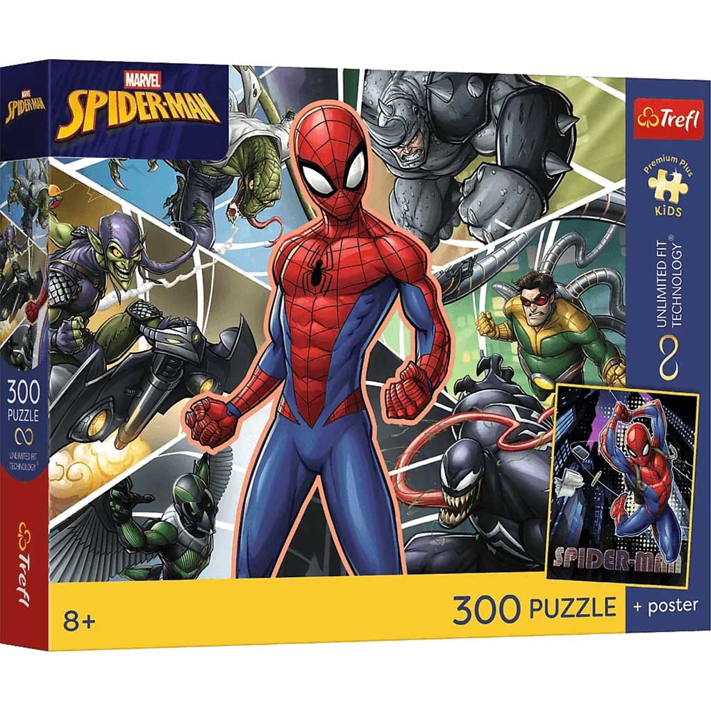 Marvel Спайдърмен 300 части UFT пъзел с постер - Trefl изображение 1