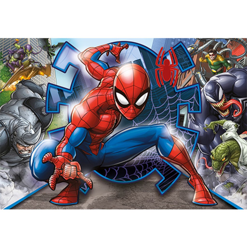 Marvel Спайдърмен Supercolor 104 части пъзел - Clementoni изображение 2