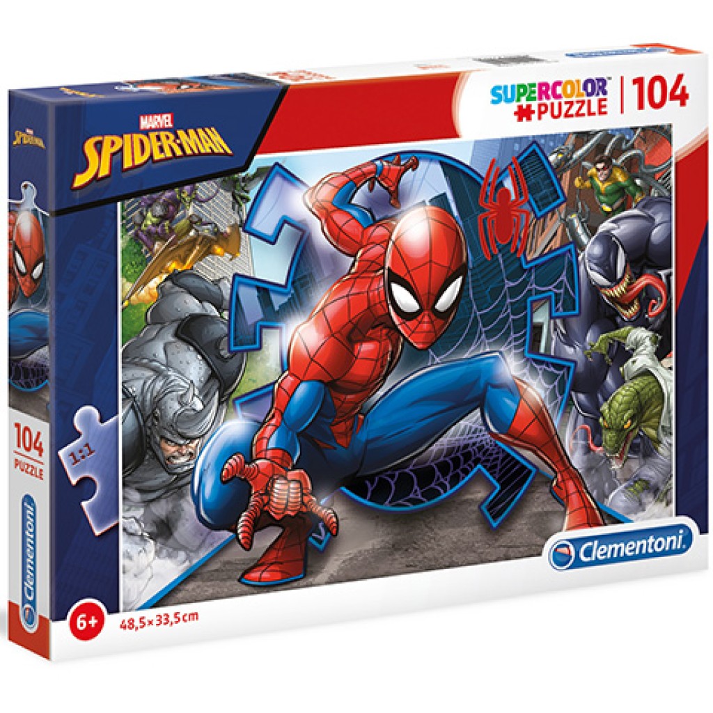 Marvel Спайдърмен Supercolor 104 части пъзел - Clementoni изображение 1