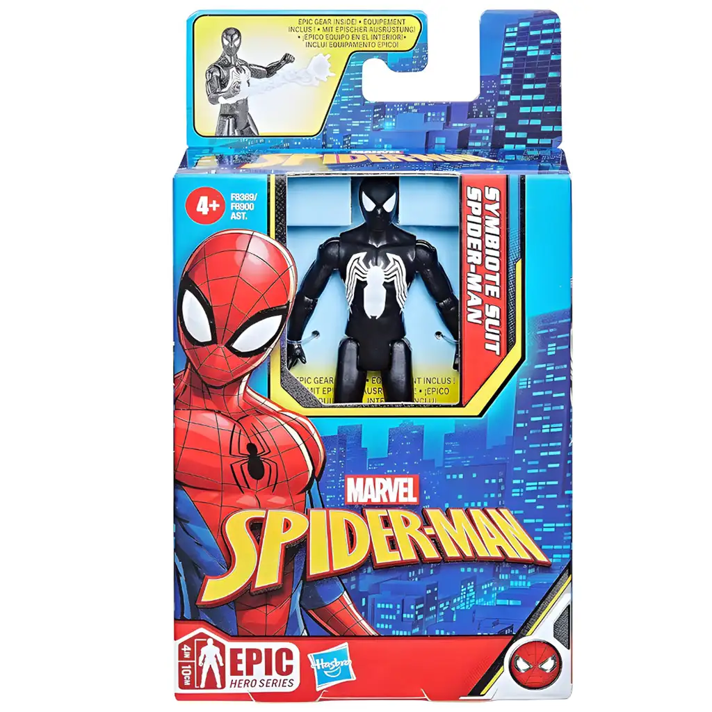 Marvel: Spider-Man - Симбиотичен костюм Черния Спайдърмен екшън фигура 10 см - Hasbro изображение 1