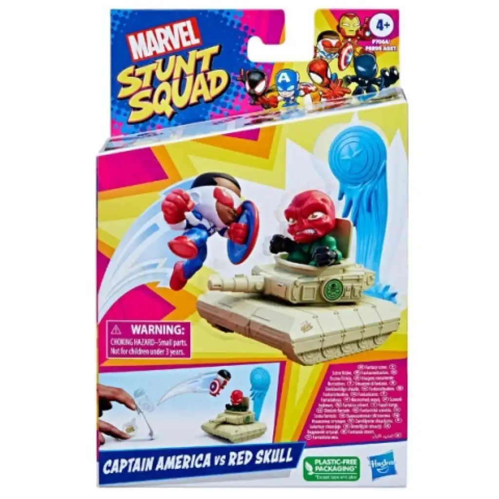 Marvel Stunt Squad: Капитан Америка срещу Червената черепа комплект за изстрелване - Hasbro изображение 1