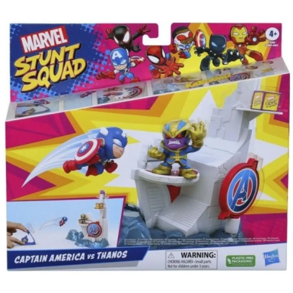 Marvel Stunt Squad: Капитан Америка срещу Танос комплект за игра с катапулт - Hasbro изображение 1