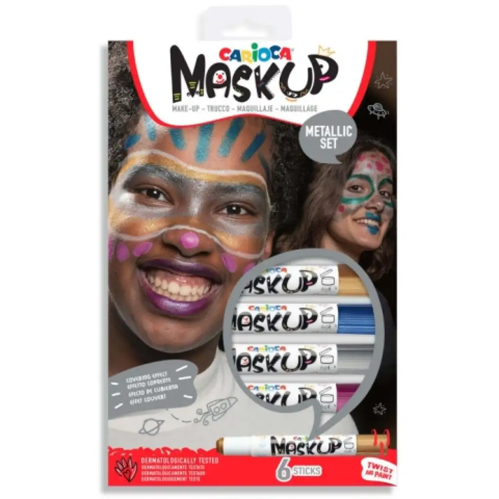 MaskUp Metallic 6бр. комплект за лице - Carioca изображение 1
