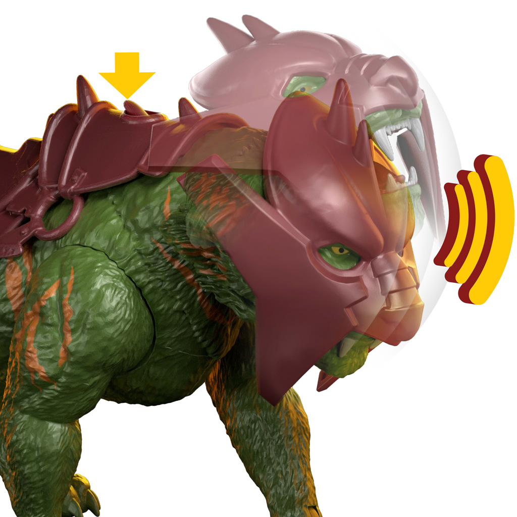Masters of the Universe: Защитниците на вселената Battle Cat фигура с звук и бойна функция - Mattel изображение 3
