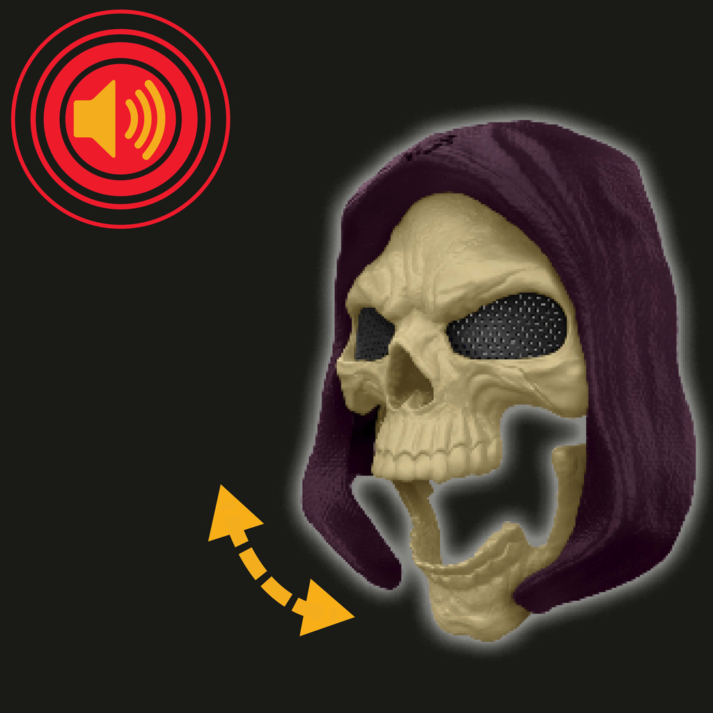 Masters of the Universe: Защитниците на вселената Skeletor Черепна светеща и звукова маска - Mattel изображение 3