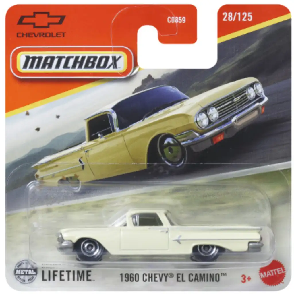 Matchbox: 1960 Chevy El Camino бежов автомобил 1/64 – Mattel изображение 1