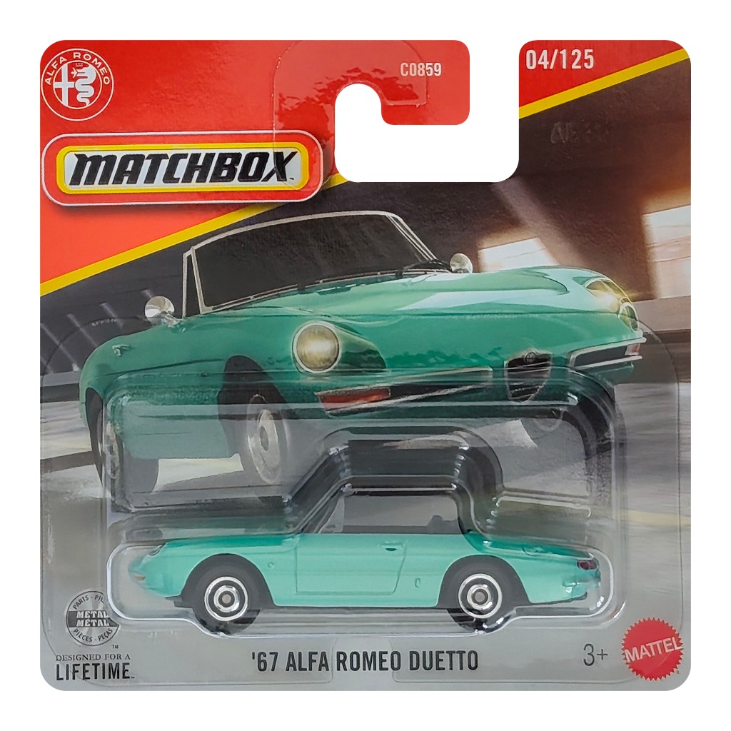Matchbox: 1967 Alfa Romeo Duetto малка кола 1/64 - Mattel изображение 1