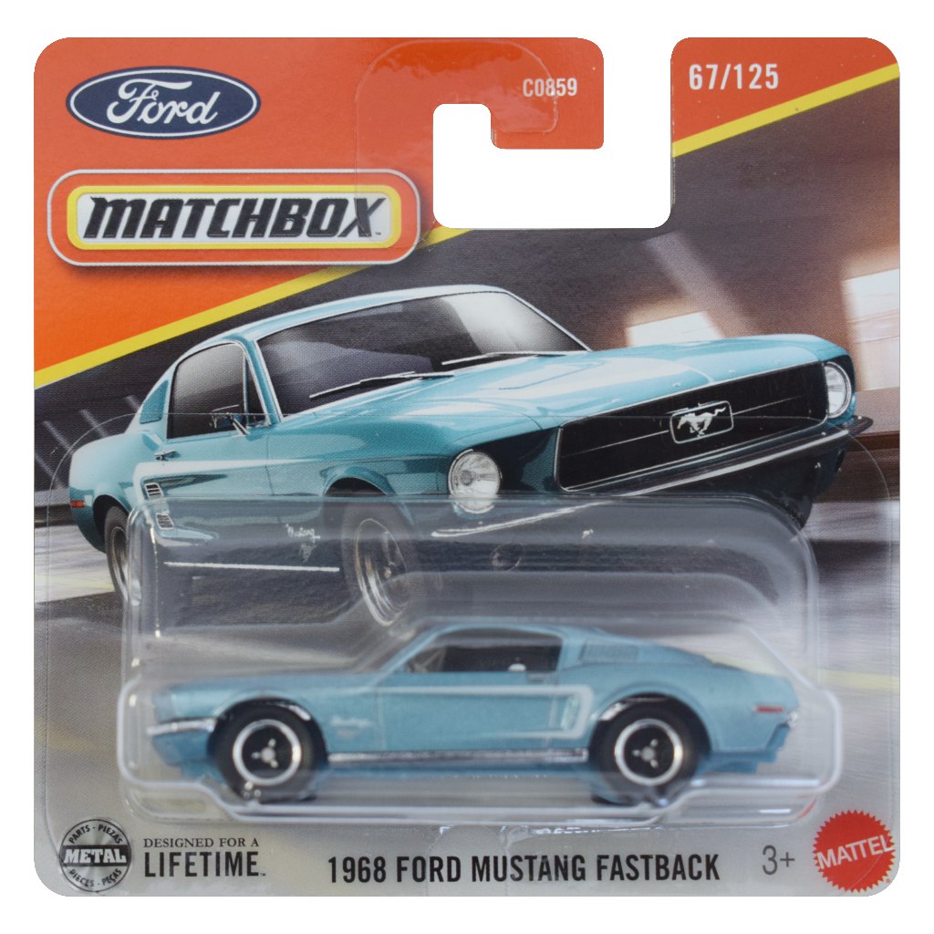 Matchbox: 1968 Ford Mustang Fastback количка 1/64 - Mattel изображение 1