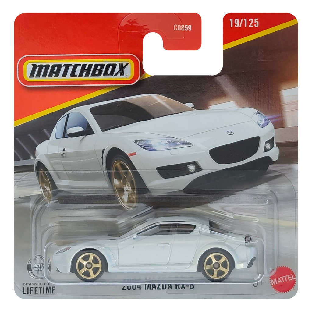 Matchbox: 2004 Mazda RX-8 бяло количка 1/64 - Mattel изображение 1
