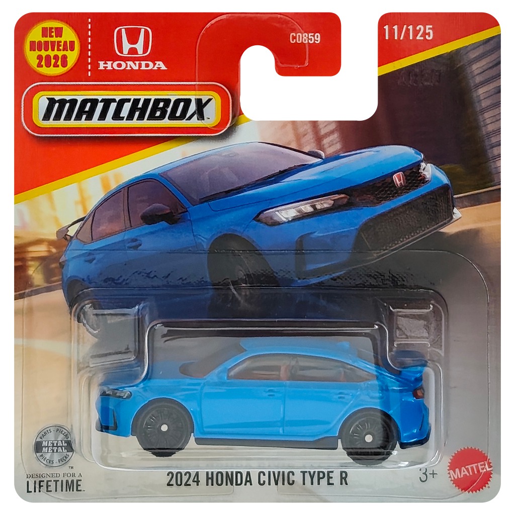 Matchbox: 2024 Honda Civic Type R малка кола 1/64 - Mattel изображение 1