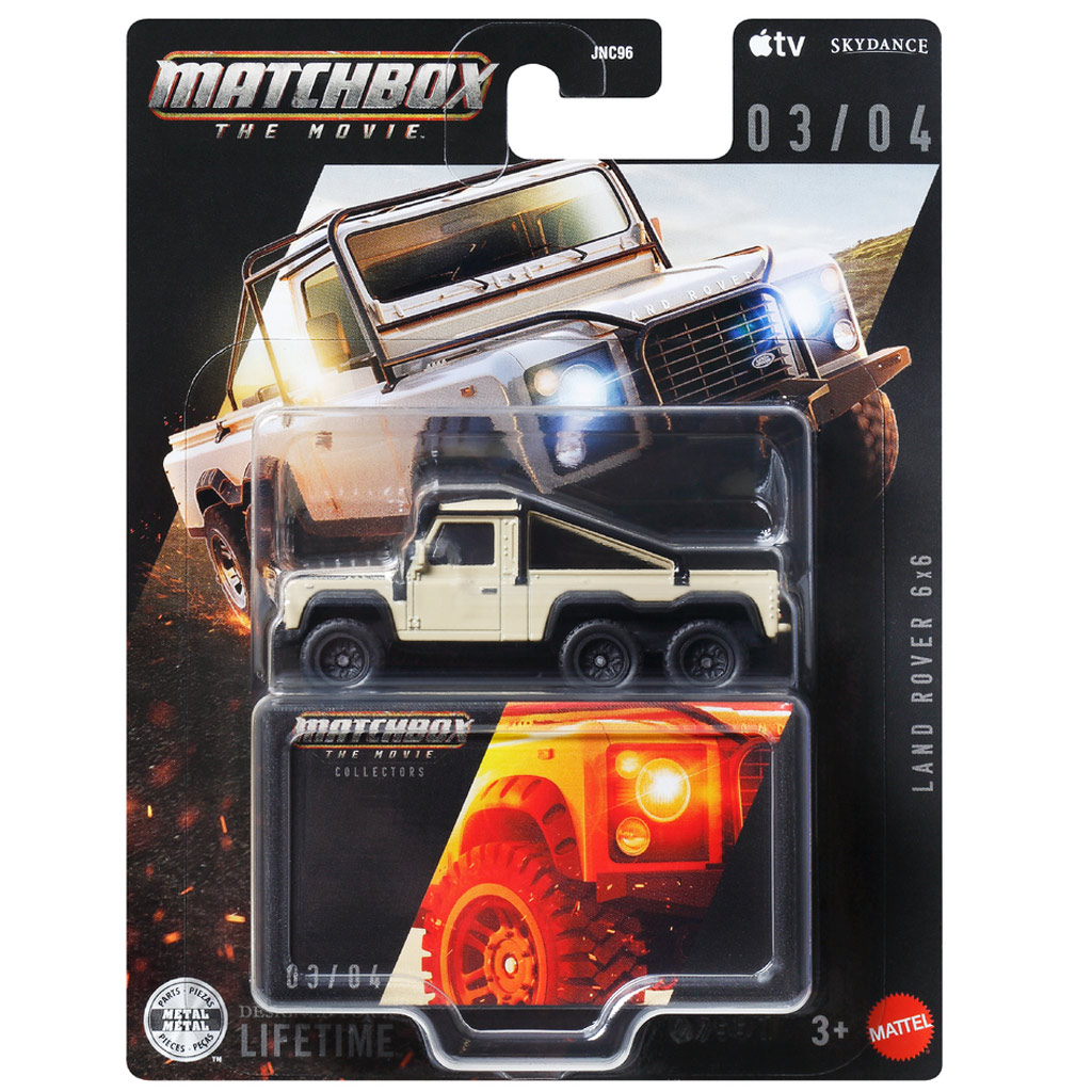 Matchbox A Film Land Rover 6x6 колекционерска количка 1/64 - Mattel изображение 1