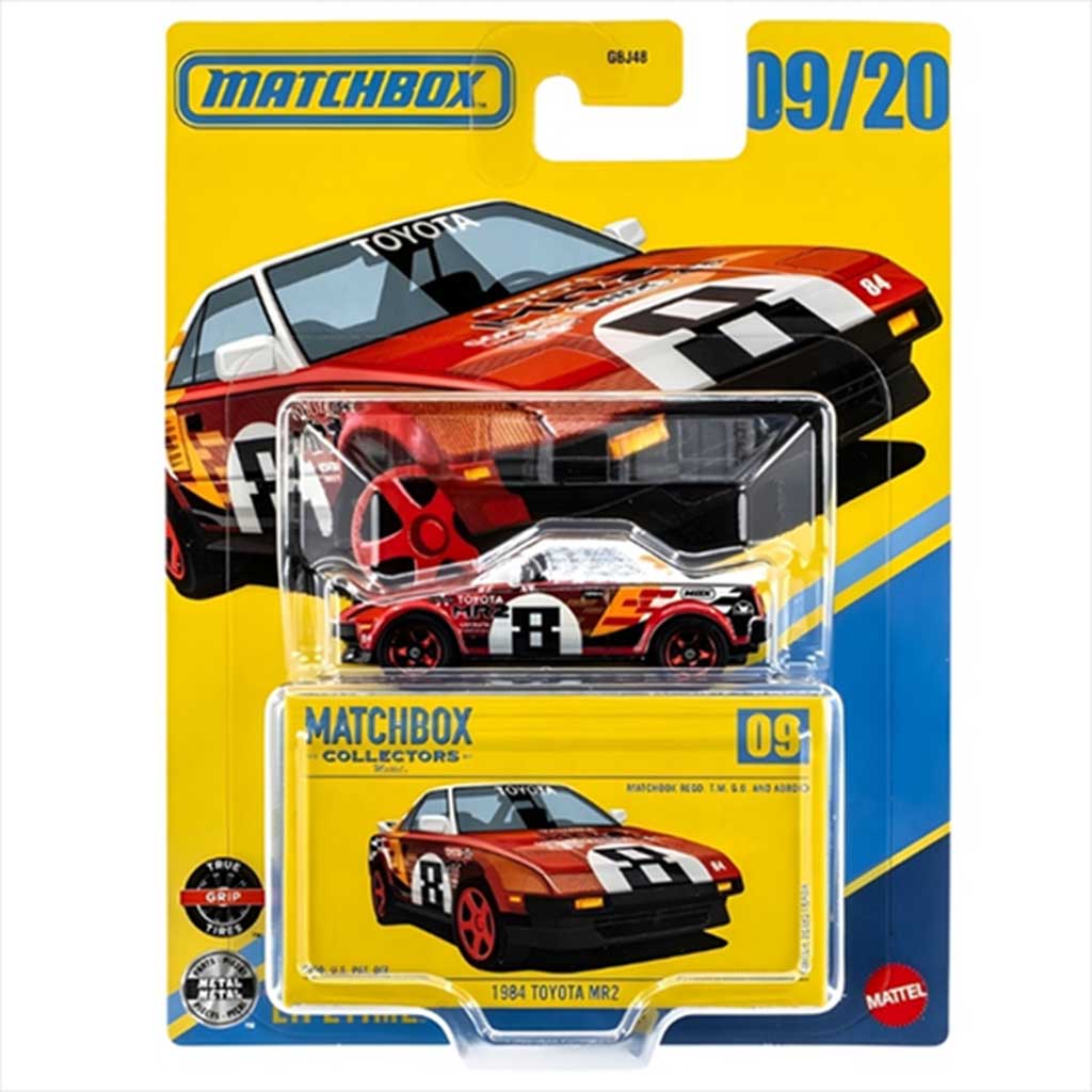 Matchbox Collectors: 1984 Toyota MR2 колекционерска количка в кутия 1/64 - Mattel изображение 1