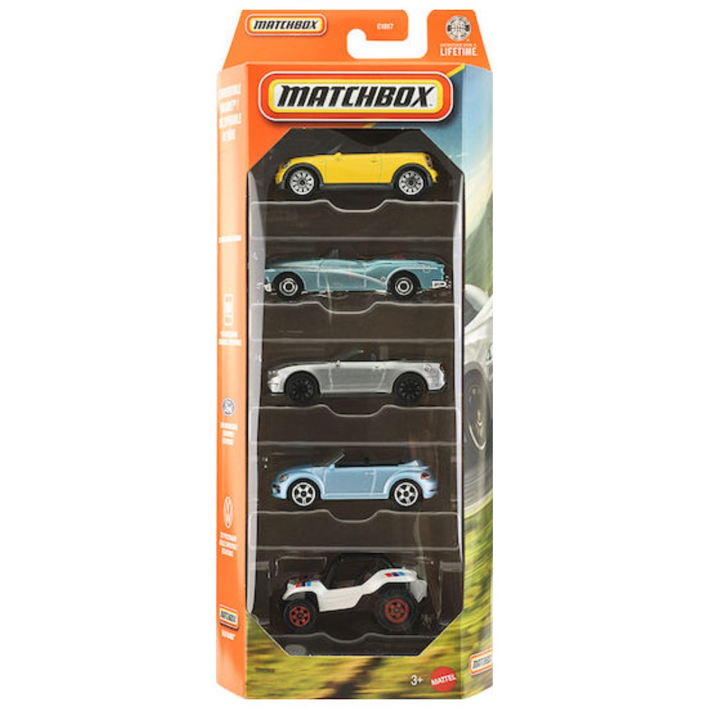 Matchbox: Convertible Dreams комплект от 5 малки автомобила 1/64 - Mattel изображение 1