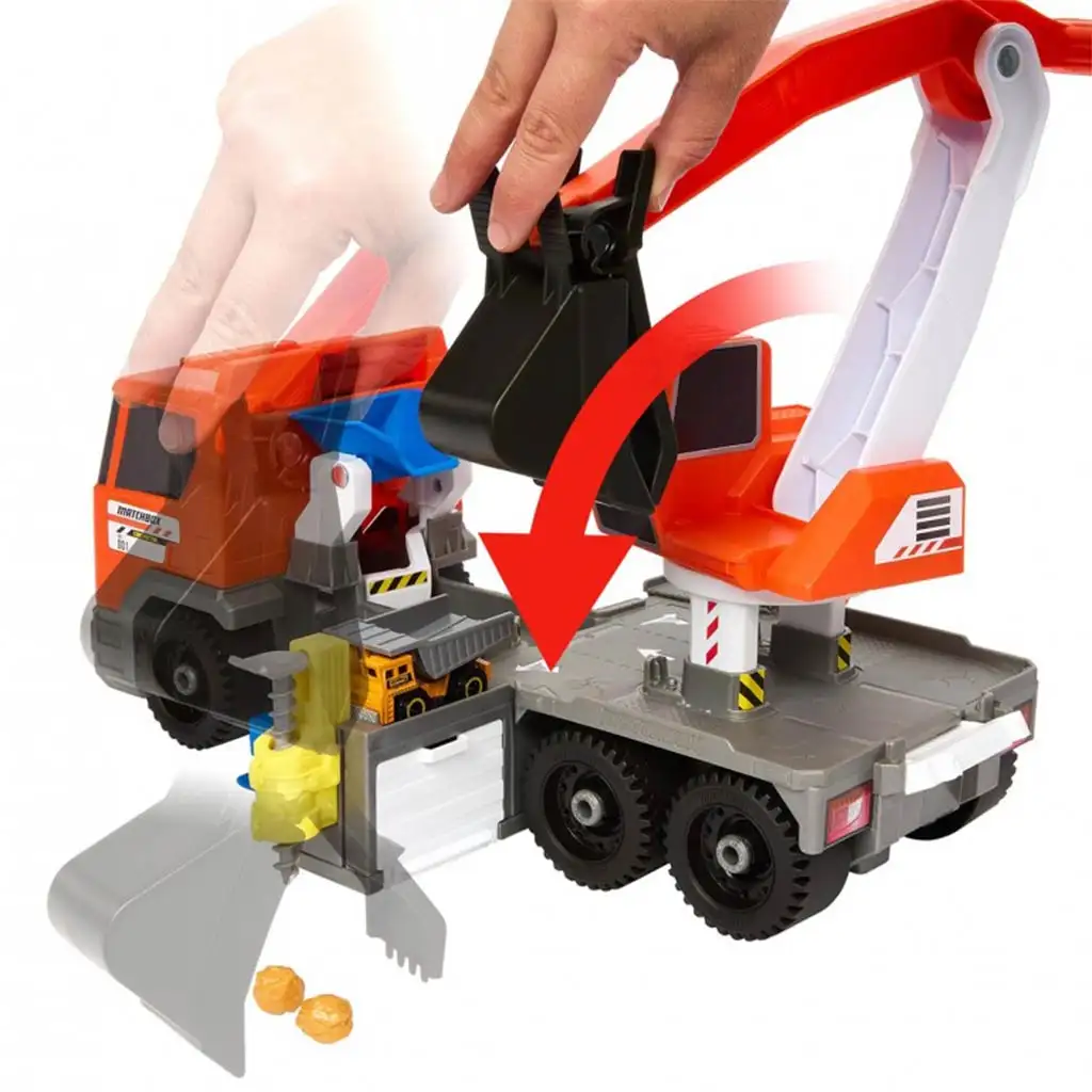 Matchbox: Действие шофьори Дъмпер кола - Mattel изображение 2