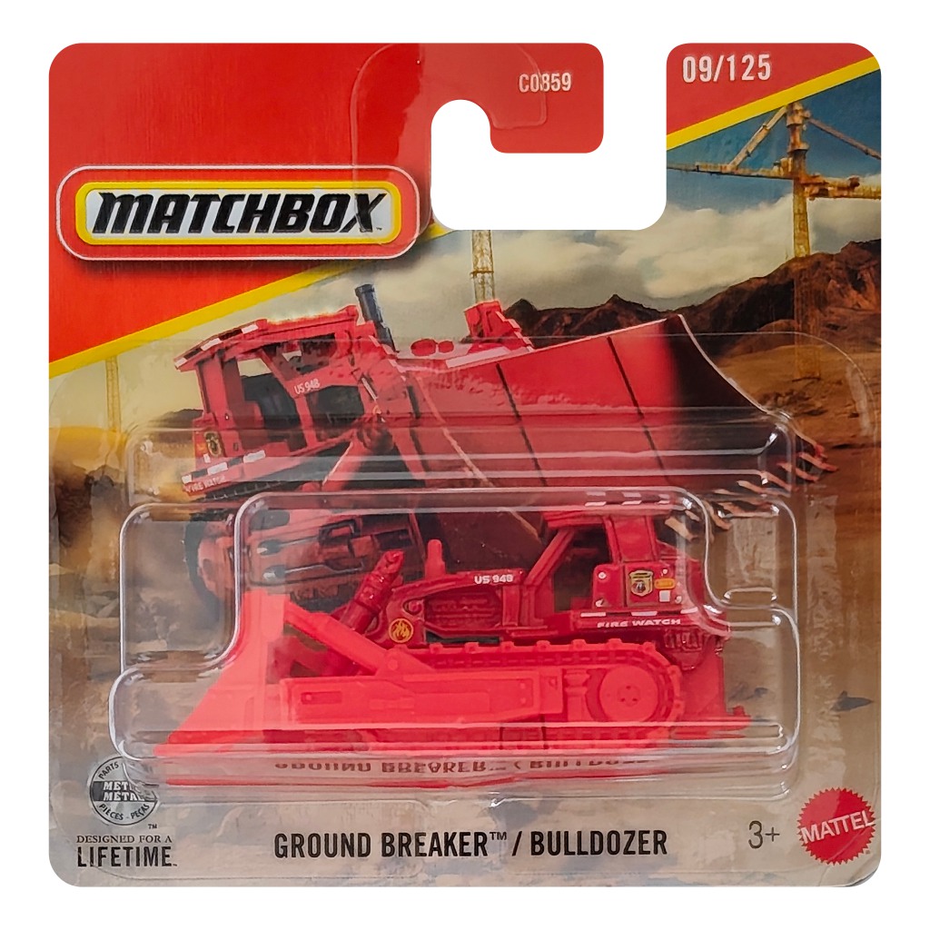 Matchbox: Ground Breaker Bulldozer количка 1/64 - Mattel изображение 1