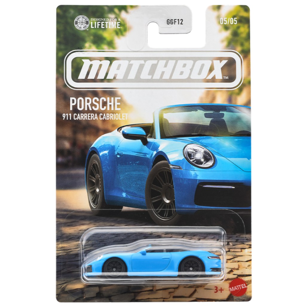 Matchbox Иконичен Porsche 911 Carrera Cabriolet количка 1/64 – Mattel изображение 1