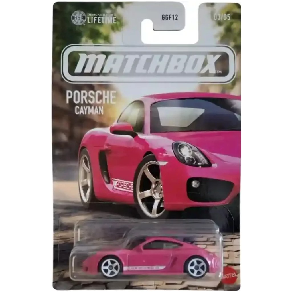 Matchbox Иконичен Porsche Cayman розов количка 1/64 – Mattel изображение 1