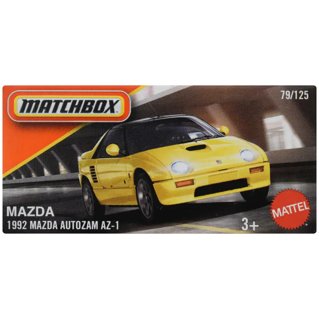 Matchbox: Картонена кутия 1992 Mazda Autozam AZ-1 количка 1/64 - Mattel изображение 1