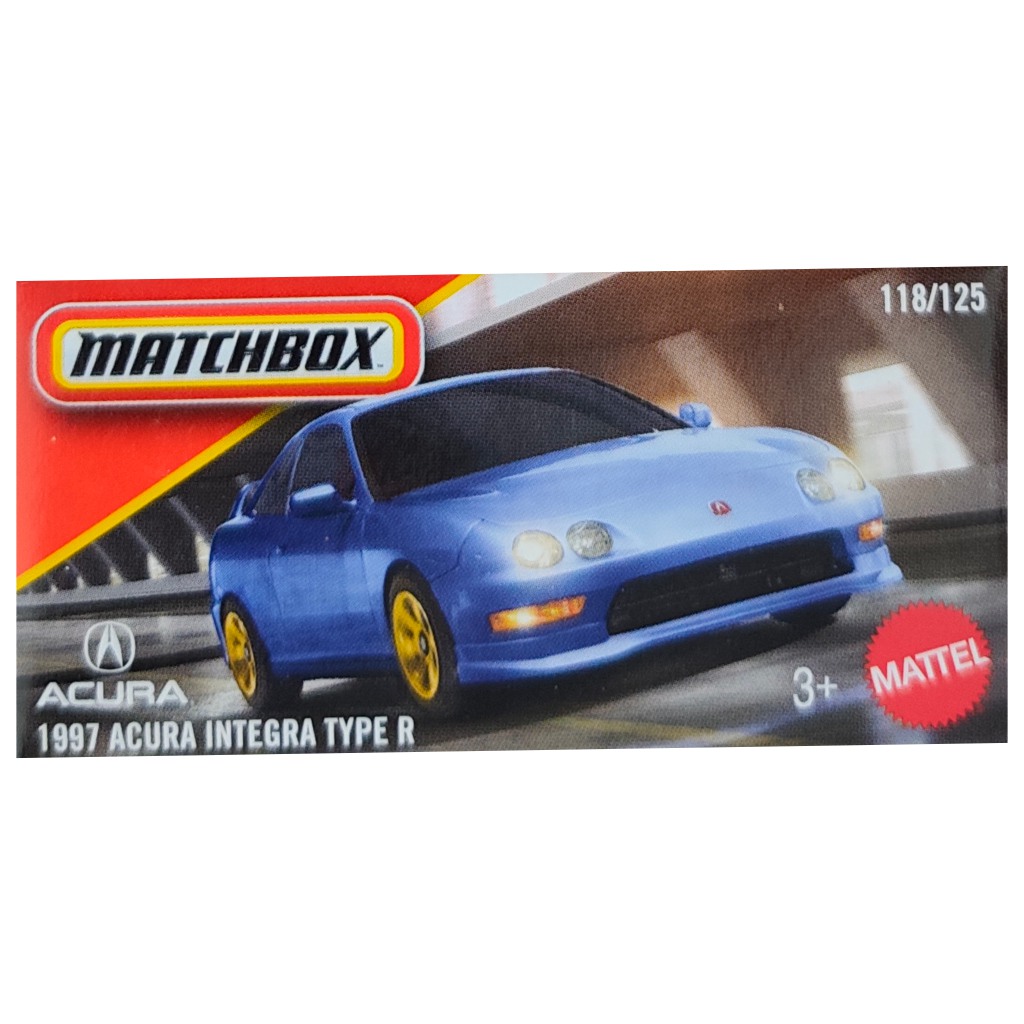 Matchbox: Картонена кутия 1997 Acura Integra Type R количка 1/64 - Mattel изображение 1