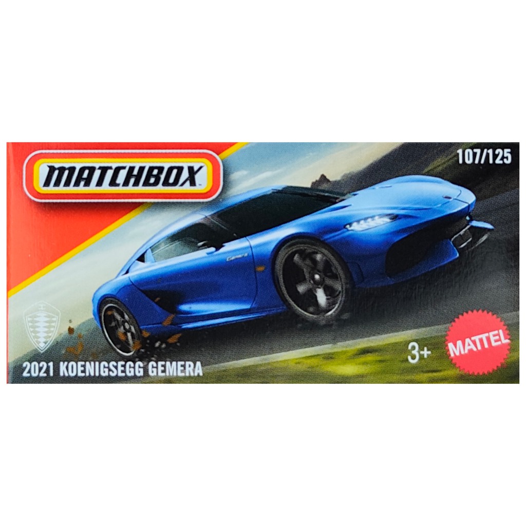 Matchbox: Картонена кутия 2021 Koenigsegg Gemera синя количка 1/64 - Mattel изображение 1