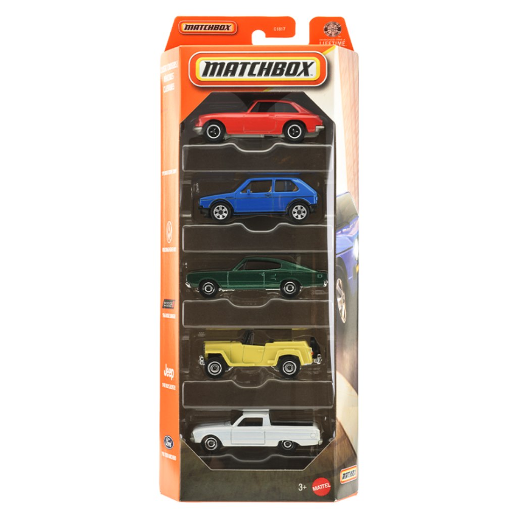 Matchbox: Класически круизери комплект от 5 малки автомобила 1/64 - Mattel изображение 1