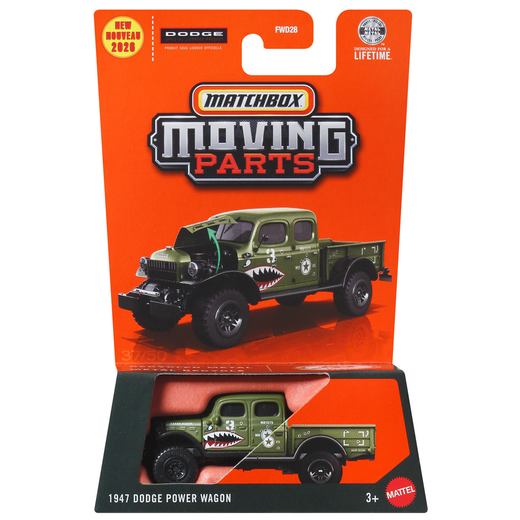 Matchbox Подвижни Части: 1947 Dodge Power Wagon отваряща се количка 1/64 - Mattel изображение 1